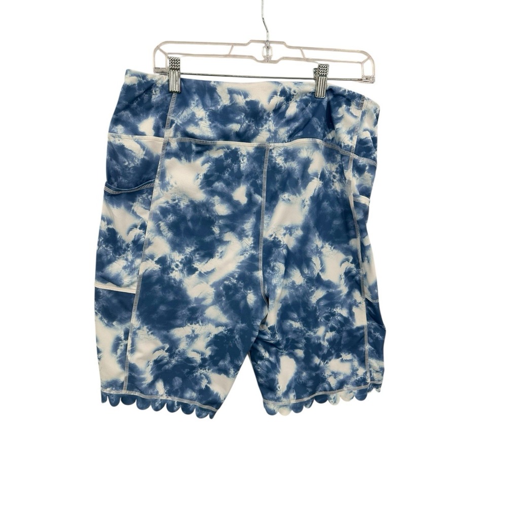 Crown & Ivy Bike Shorts Womens XL Tie Dye Compression Athletic Athleisure Casual